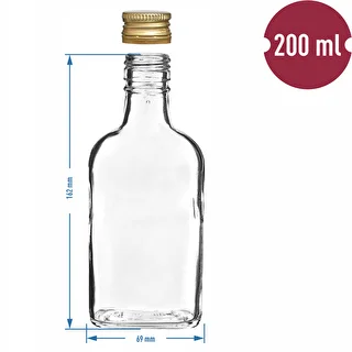 Likööripullo taskumatti kierrekorkilla 200 ml 10 kpl – photo 6