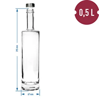 Ajaton 500 ml lasipullo, kierrekorkilla, 1 kpl – photo 4