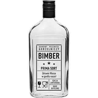 Piersiówka-pullo 500 ml kierrekorkilla, painatus "Bimber PRL", 1 kpl – photo 1