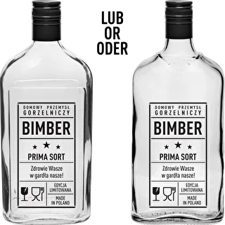 Piersiówka-pullo 500 ml kierrekorkilla, painatus "Bimber PRL", 1 kpl – photo 2