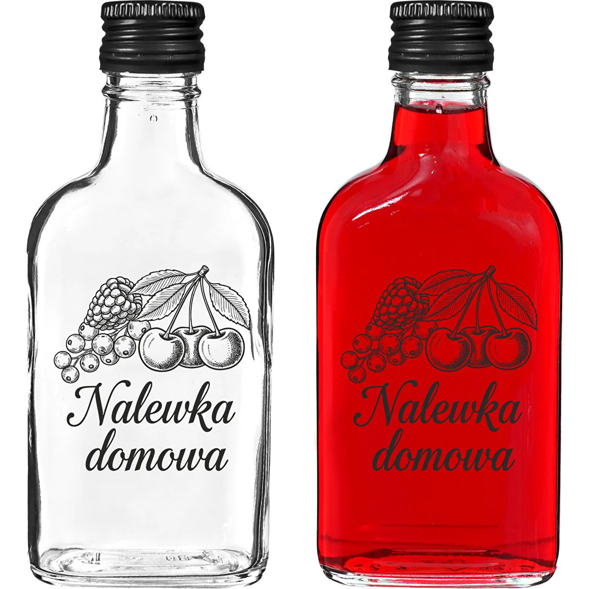 Taskumattipullo 200 ml kierrekorkilla, painatus ”Kotitekoinen likööri”, 1 kpl