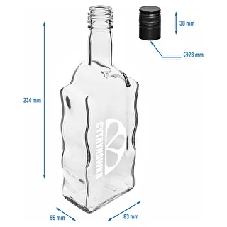 Klasztorna-pullo 500 ml kierrekorkilla ja ”Cytrynówka”-painatuksella, malli 2 – photo 5