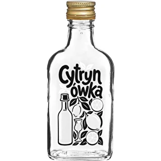 Taskumattipullo 200 ml kierrekorkilla ja ”Cytrynówka”-painatuksella, malli 1 – photo 1