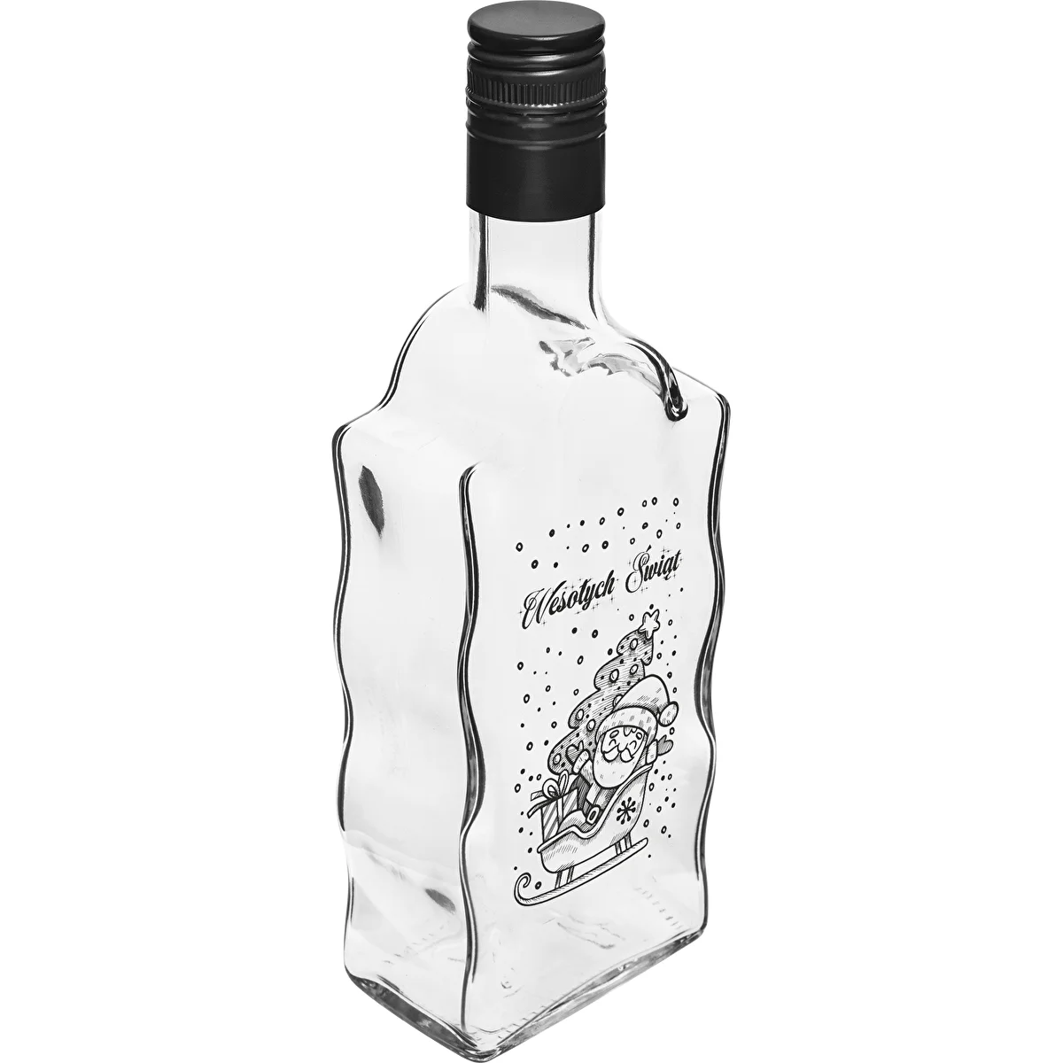 Klasztorna-pullo 500 ml kierrekorkilla, Joulupukki-painatus, 1 kpl
