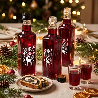 Receptura-pullo, 250 ml korkilla – Jouluporo – photo 6