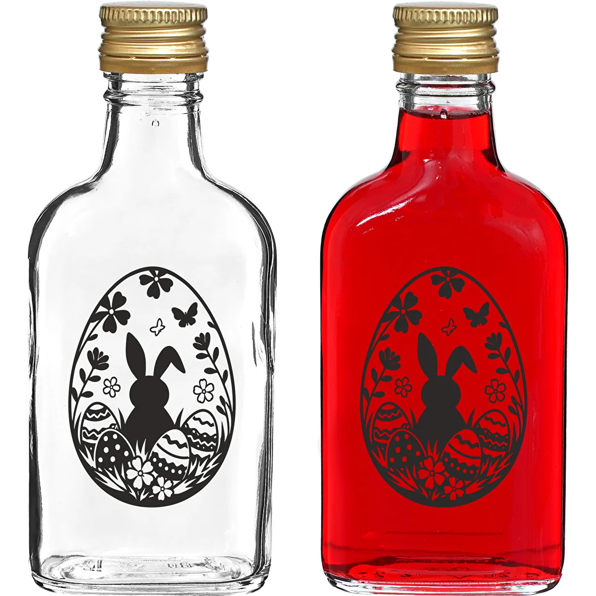 Taskumattipullo 200 ml kierrekorkilla, painatus "Pääsiäismuna", 1 kpl.