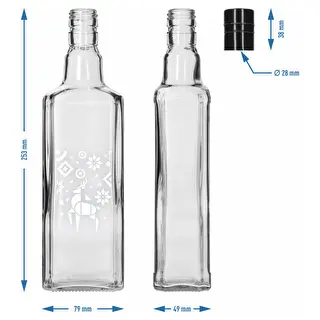 Tynktura-pullo, 500 ml, korkilla – Jouluinen Poro – photo 5