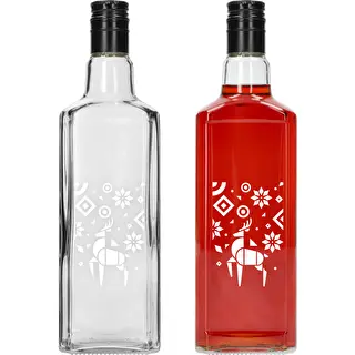 Tynktura-pullo, 500 ml, korkilla – Jouluinen Poro – photo 2