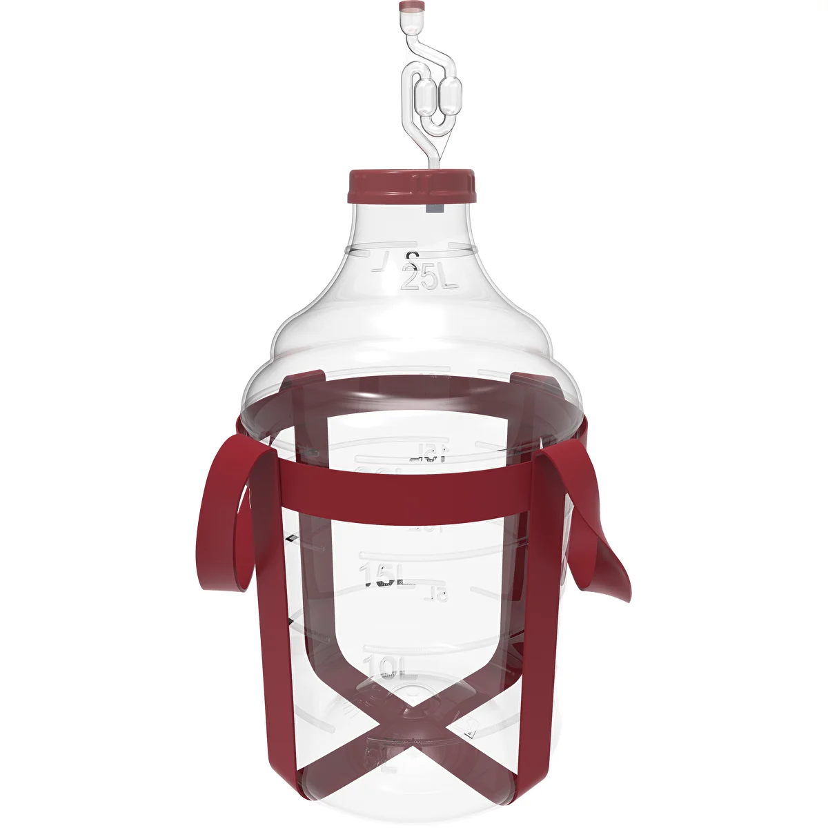 Kevyt, särkymätön viinipullo hihnoilla, 25 L