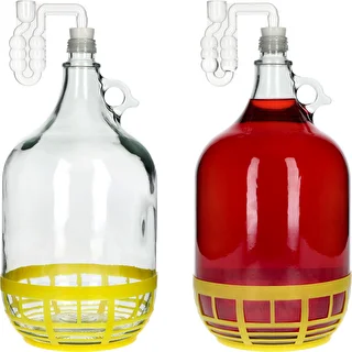 4 x Dama 5L korkilla, käymisputkella, sulkimella ja korilla – photo 6