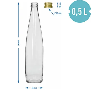 Klubowa-pullo 500 ml kultaisella kierrekorkilla, 6 kpl:n setti – photo 7