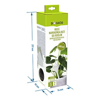 Kasvien kastelupallot, mustat läpinäkyvät, 400 ml, 2 kpl – photo 6