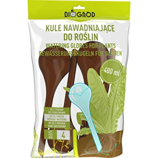 Kastelupallot kasveille, meripihkanväriset läpinäkyvät, 400 ml, 4 kpl – photo 3