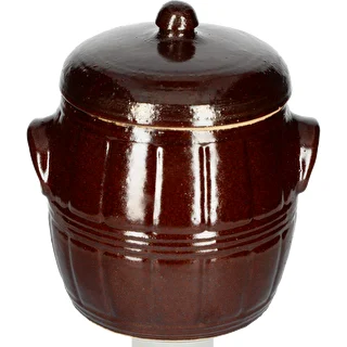 Kivitavarainen hapatusruukku 4,5 l, kansi mukana – photo 1