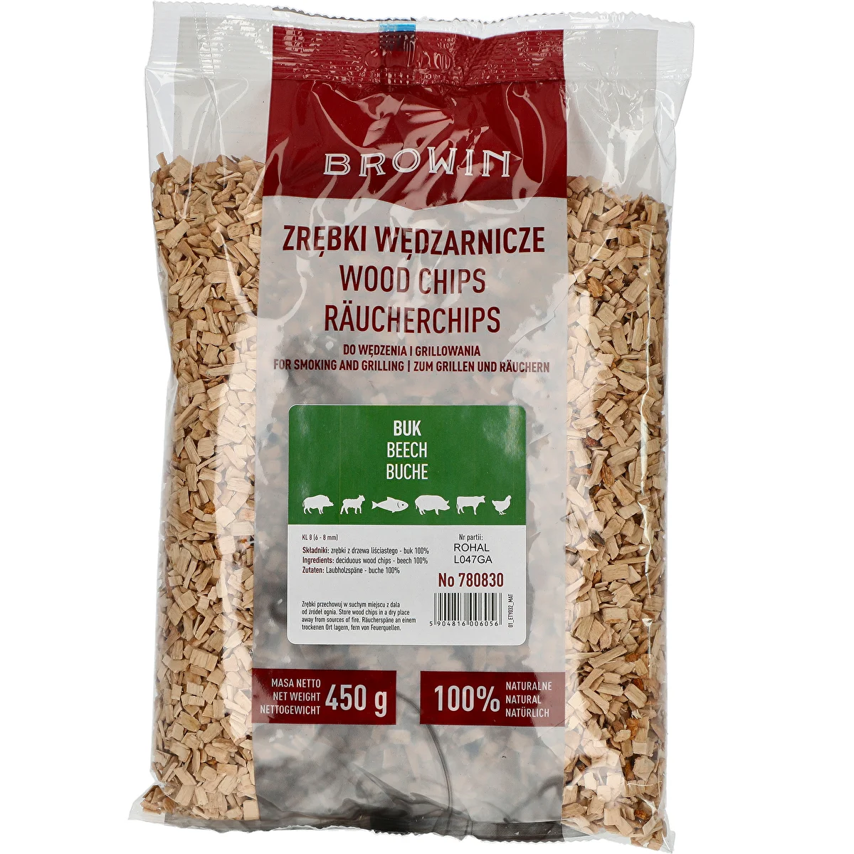 Savustus-/grillauslastut, pyökki, 450 g, lk. 8