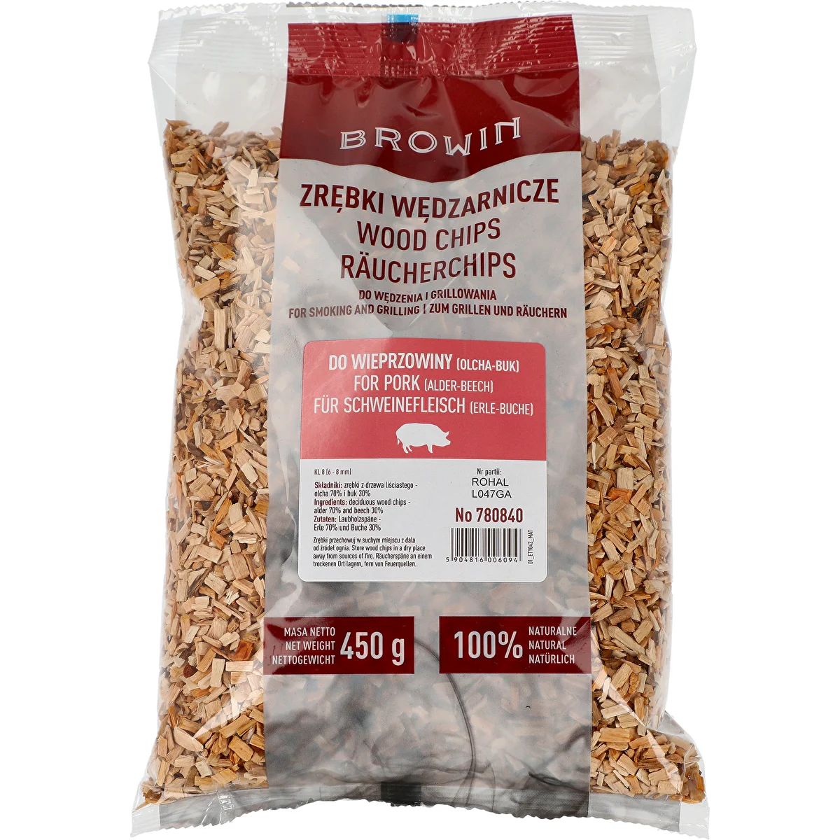 Savustus-/grillauslastut 70% leppä + 30% pyökki, 450 g, luokka 8