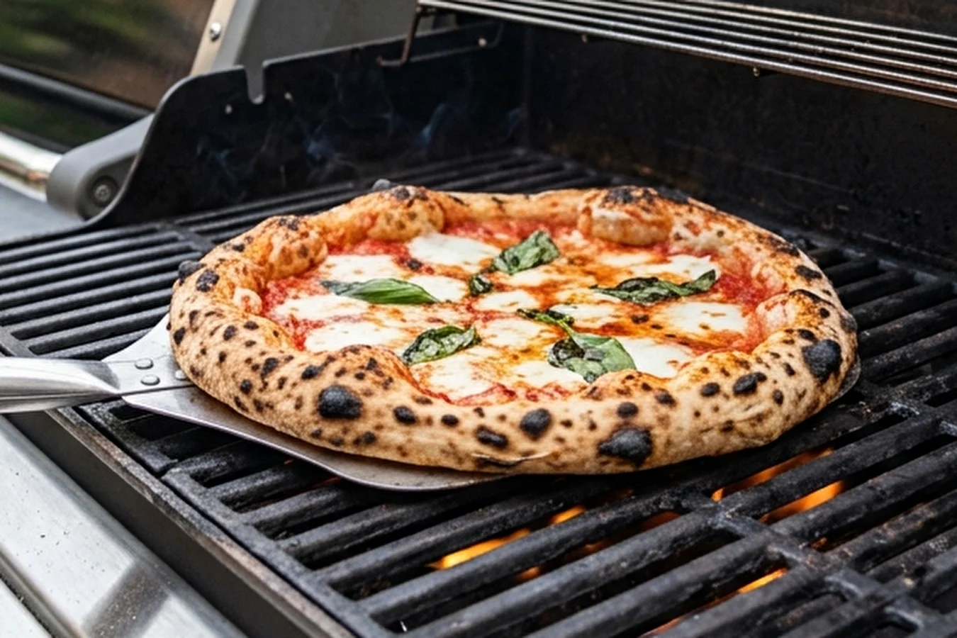 Napolilainen pizza kaasugrillistä