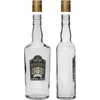 0,5 L pullo kierrekorkilla ja 2-värisellä viskipainatuksella - 4 kpl - 4 