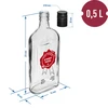 0,5 L pullo kierrekorkilla ja kaksivärisellä painatuksella 'Erinomainen Juoma' - 4 kpl - 8 