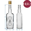0,5 L pullo kierrekorkilla ja painatuksella Kotitekoinen likööri - 4 kpl - 9 