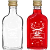 200 ml pullo kierrekorkilla, joulupainatus Poro, 6 kpl. - 3 