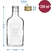 200 ml pullo kierrekorkilla, joulupainatus Poro, 6 kpl. - 5 