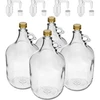 Dama 5 l kierrekorkilla, tulpalla ja vesilukolla – 4 kpl ['damigiana', ' viinin käymisastia', ' Dama-damigiana', ' Dama 5 l', ' 5 l damigiana', ' 5 l lasinen käymisastia', ' karboy 5 l', ' lasipalloastia', ' Dama-pullo 5 l', ' viinin käymispullo', ' mäskin käymisastia']