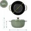 Emaloitu valurautapata - salvia, 5,8L - 4 