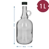 Gallone-pullo 1L ilman punosta, kierrekorkilla - 4 