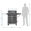 Kaasugrilli dragON BBQ201, 18,8 kW, hopea - 12 