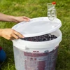 Käymisastia 30L, valkoinen painatuksella, hanalla ja 2 putkella - j.EN - 15 