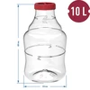 Kevyt, särkymätön viinipallo hihnoilla, 10 L - 6 