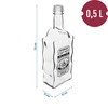 Klasztoripullo 0,5 L mustalla korkilla ja painatuksella Bimber - 5 