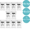 Kookospähkinäaktiivihiili 1 kg x 10 - setti - 2 