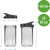 Lasinen säiliö 545 ml, ripustettava kansi - 5 