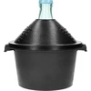 Lasinen viinipullo 5 L - muovikorissa - 13 