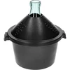 Lasinen viinipullo 5 L - muovikorissa - 3 
