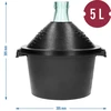 Lasinen viinipullo 5 L - muovikorissa - 7 