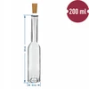 Likööripullo 200 ml 6 kpl + 6 korkkia 23/18 - 7 