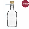 Likööripullo taskumatti kierrekorkilla 200 ml 10 kpl - 6 