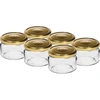 Matalapurkki 200ml - kultaisella kannella fi 82/6, 6kpl.  - 1 