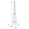 Metallinen pergola - Pyramidi, 135 cm - 3 