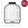 Monikäyttöinen 12L purkki kierrekannella - 5 