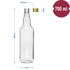 Monopoli-pullo 700 ml kierrekorkilla - 4 kpl - 6 