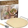 Pizzakivi kahvalla ja veitsellä, kordieriitista, pyöreä 33 cm - 6 