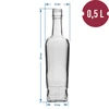Pryncypalna-pullo 500 ml kierrekorkilla, 6 kpl - 6 