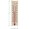 Puinen huonelämpömittari (-20 - +50°C), vaaleanruskea, 15 cm - 5 