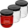 Purkit TO 425ml painatuksella „Kotitekoinen herkku” ja mustalla kannella fi 82 - 3 kpl  - 1 