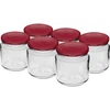 Purkki 212 ml fi66/4 viininpunaisella kannella 6 kpl  - 1 