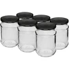 Purkki 250 ml fi 66/4 musta kansi - 6 kpl  - 1 